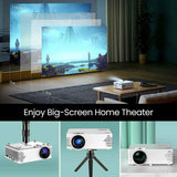 4K Projector Wireless Bluetooth WiFi Movie Home Theater For iPhone Android