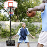 5.4-10ft Portable Basketball Hoop Goal System For Indoor Outdoor