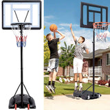 5.4-10ft Portable Basketball Hoop Goal System For Indoor Outdoor