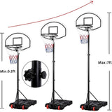 5.4-10ft Portable Basketball Hoop Goal System For Indoor Outdoor