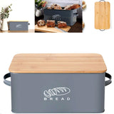 Large Farmhouse Bread Storage Basket Bin Tin Box