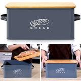 Large Farmhouse Bread Storage Basket Bin Tin Box