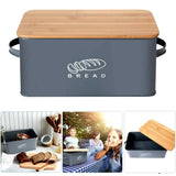 Large Farmhouse Bread Storage Basket Bin Tin Box