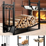 Indoor Firewood Rack Wood Holder For Fireplace with Tools