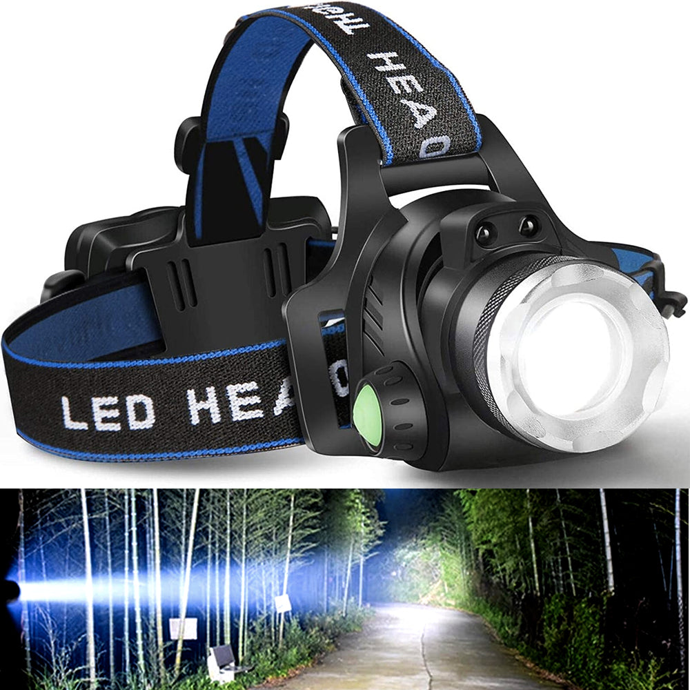 Best & Brightest Rechargeable Led Headlamp with 2 Rechargeable Battery – Warehouses Choice
