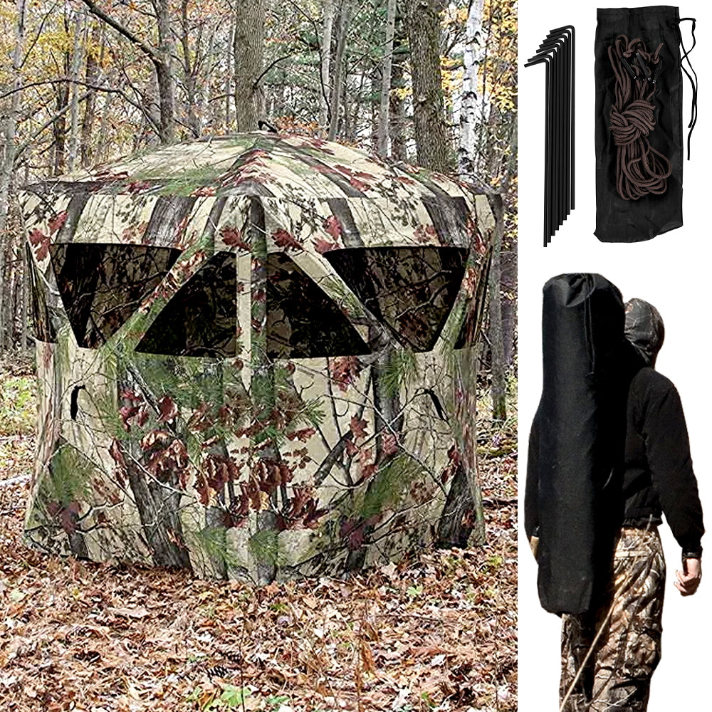 tents & ground blinds Large Portable Ground Blind Pop Up Camo Tent Deer Duck Hunting Blinds – Warehouses Choice
