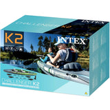 Kayak Inflatable Set 1-2 Person Blow Up Canoe with Oars and Hand Pump