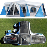 Large Cabin Tent - Family 3 Rooms Big Tent For Camping With 3 Entrances