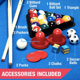 Multi Game Table 3 In 1 Pool Table Slide Hockey And Foosball Combo