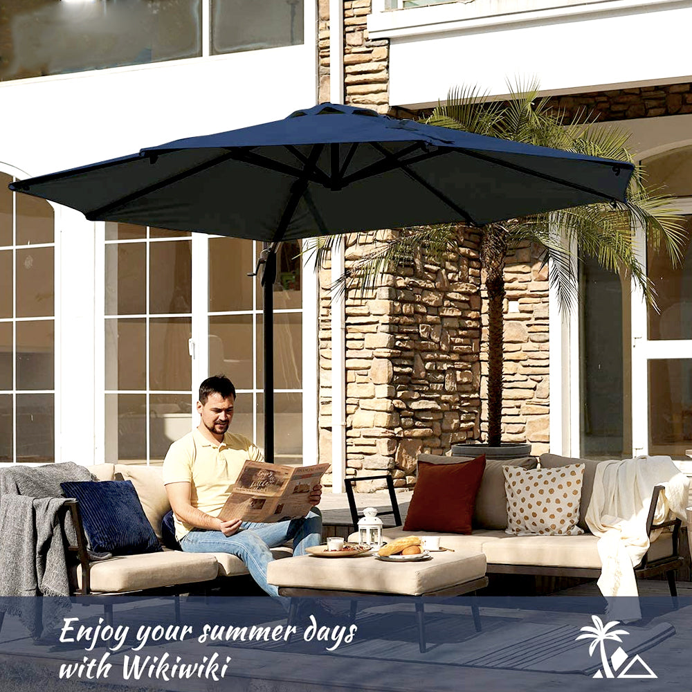 Large Patio Umbrella 10Ft Outdoor Cantilever Pool Deck Garden Umbrella – Warehouses Choice