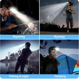 Rechargeable Headlamp 8 Led with 2 Rechargeable Battery Outdoor Head Lamps