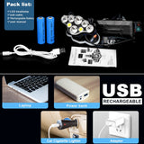 Rechargeable Headlamp 8 Led with 2 Rechargeable Battery Outdoor Head Lamps