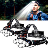 Rechargeable Headlamp 8 Led with 2 Rechargeable Battery Outdoor Head Lamps