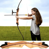 62" Wooden Archery Takedown Recurve Bow and Arrow For Hunting