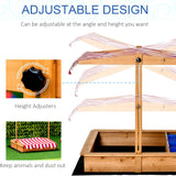 Large Sandbox With Cover Wooden Sand Box With Canopy For Outdoor