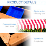 Large Sandbox With Cover Wooden Sand Box With Canopy For Outdoor