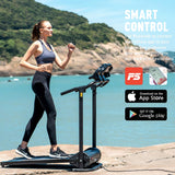 Foldable Incline Smart Treadmill For Home Indoor Fitness Cardio