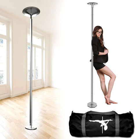 Professional Portable Stripper Dance Static And Spinning 9 Ft Pole