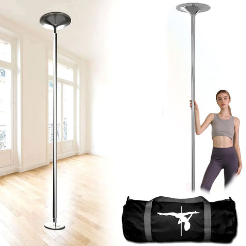 Professional Portable Stripper Dance Static And Spinning 9 Ft Pole