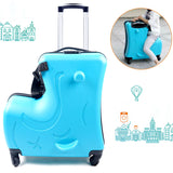 Kids Luggage 20"/24" Carry On Scooter Suitcase Portable Travel Trolley Case