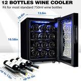 24 Bottle LED Wine Cooler Fridge Beverage Refrigerator Chiller Digital