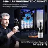 24 Bottle LED Wine Cooler Fridge Beverage Refrigerator Chiller Digital