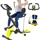 3in1 Folding Exercise Bike Stationary Spin Magnetic X Bike Gym Workout 280lb