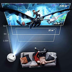 4K Projector Wireless Bluetooth WiFi Movie Home Theater For iPhone Android
