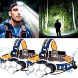 8LED USB Rechargeable Led Headlamp with 2 Rechargeable Battery
