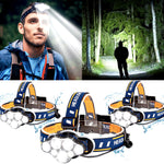 8LED USB Rechargeable Led Headlamp with 2 Rechargeable Battery