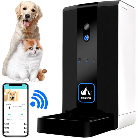 Smart Automatic Pet Feeder Dog Cat Treat Dispenser App WiFi Camera 7L