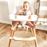 3-in-1 Wooden Baby High Chair for Baby Infants Toddlers