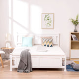 Solid Bed Frame - Modern Wood Platform Bed Twin, Full, Queen Bedroom