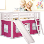 Loft Beds For Kids - Bunkbeds Twin Over Full Bunk with Slide And Ladder