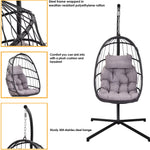 Luxury Egg Chair With Stand Outdoor Hanging Hammock Swing chair