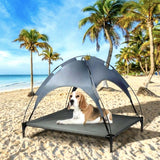 Elevated Dog Bed with Removable Canopy Portable Raised Cooling Pet Bed