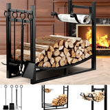 Indoor Firewood Rack Wood Holder For Fireplace with Tools
