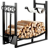 Indoor Firewood Rack Wood Holder For Fireplace with Tools - WarehousesChoice