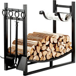 Indoor Firewood Rack Wood Holder For Fireplace with Tools