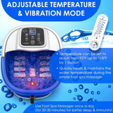 Foot Bath Massager Heat Bubbles Vibration 8 Rollers Foot Soaker Spa