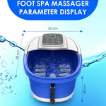 Foot Bath Massager Heat Bubbles Vibration 8 Rollers Foot Soaker Spa