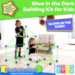 200 PCS Fort Building Kit Glow in The Dark Creative Forts Construction