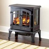 Electric Fireplace Free Standing Space Infrared Stove Heater Flame Effect