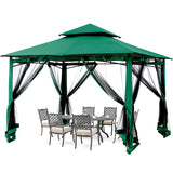 Heavy Duty Gazebo All Season Patio Metal Gazebo For Outdoor Backyard Garden