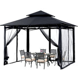 Heavy Duty Gazebo All Season Patio Metal Gazebo For Outdoor Backyard Garden