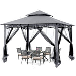 Heavy Duty Gazebo All Season Patio Metal Gazebo For Outdoor Backyard Garden