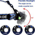 Best & Brightest Rechargeable Led Headlamp with 2 Rechargeable Battery