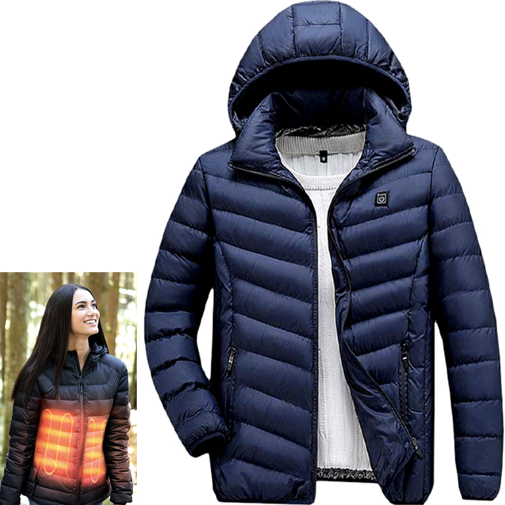 Heated Jacket for Men Winter Hooded Lightweight Soft Shell Jacket 8 Heating  Zones USB Electric Heated Jacket for Riding Hunting Fishing Skiing  Hiking,Blue,M : : Everything Else