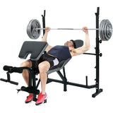 Home Gym Machine Workout Weight Bench System Full Exercise Set