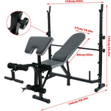 Home Gym Machine Workout Weight Bench System Full Exercise Set